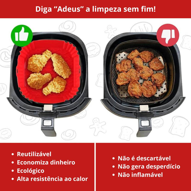 Forminha de Silicone Reutilizável para Air Fryer - DomusBelle