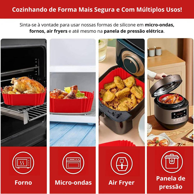 Forminha de Silicone Reutilizável para Air Fryer - DomusBelle